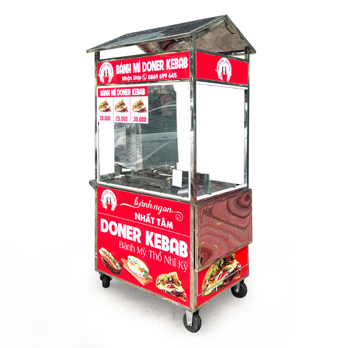 Xe bán bánh mì Thổ Nhĩ Kỳ 90cm Nhất Tâm