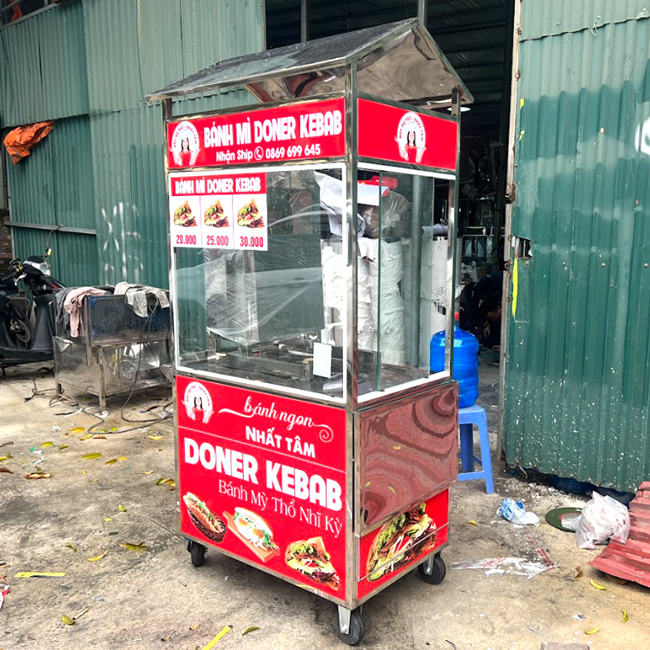 Xe bán bánh mì Thổ Nhĩ Kỳ 90cm Nhất Tâm