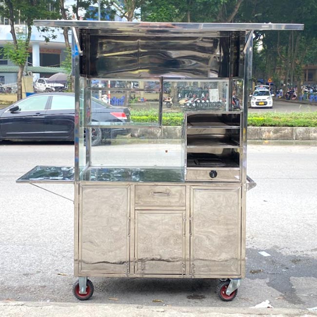 Xe đẩy bán bánh mì Que mái bằng 1m2