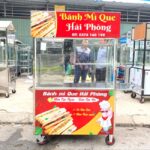Xe đẩy bán bánh mì Que mái bằng 1m2
