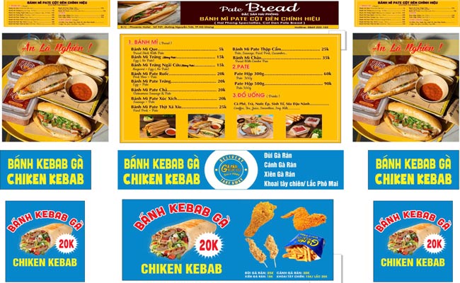in decal dán xe bánh mì