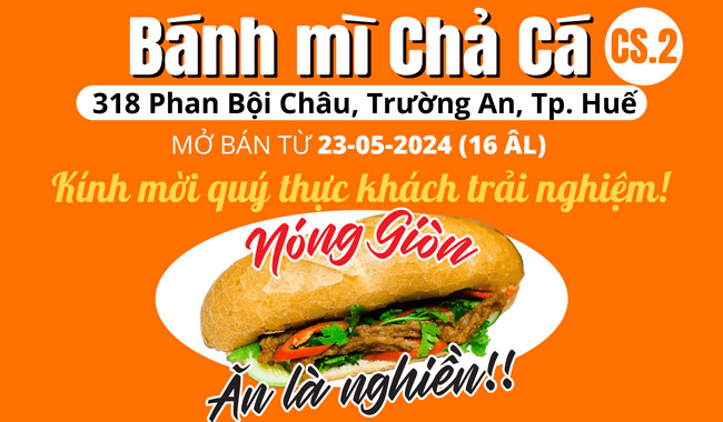 Decal xe bánh mì chả cá