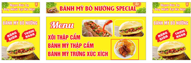 Decal xe bánh mỳ bò