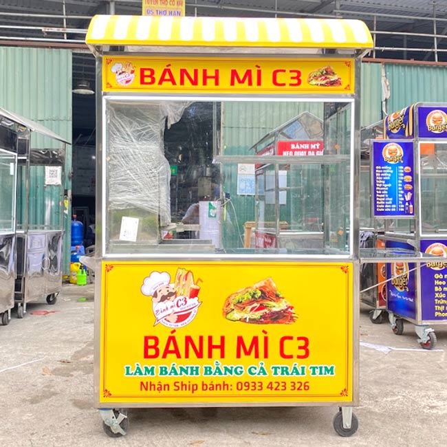 Xe bán bánh mì C3 1m2