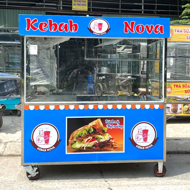Xe bánh mì mái bằng 1m8