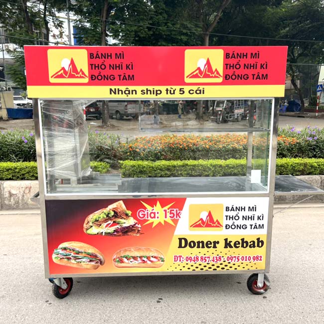 Xe bán bánh mì Doner 2m