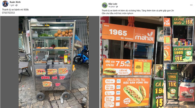 Các bài đăng thanh lý xe trên hội nhóm