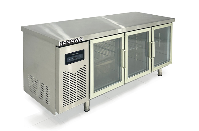 Tủ m&aacute;t b&agrave;n chặt 1m8 c&oacute; k&iacute;nh