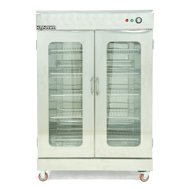 Tủ sấy 2 cánh kính inox dày