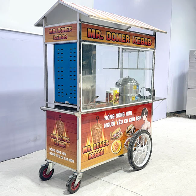 Xe bán bánh mì Mr.Doner Kebab 1m6 mái chùa