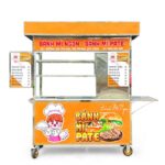 Xe bán bánh mì pate mái bằng 1m5