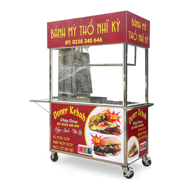 Xe bán bánh mì Thổ Nhĩ Kỳ 1m2 mái bằng