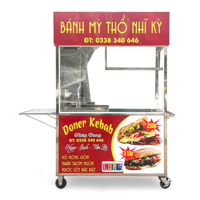 Xe bán bánh mì Thổ Nhĩ Kỳ 1m2 mái bằng