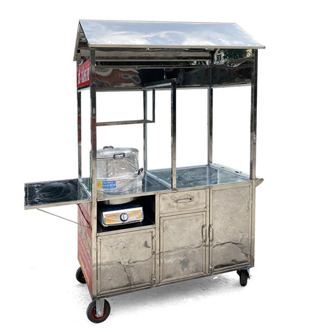 Xe bán xôi bánh mì cà phê 1m2 màu đỏ