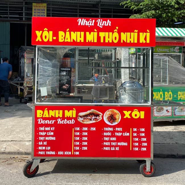 Xe bán xôi bánh mì Thổ Nhĩ Kỳ Nhật Linh 1m6