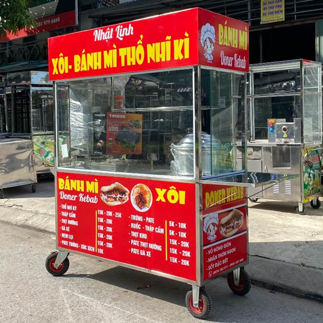 Xe bán xôi bánh mì Thổ Nhĩ Kỳ Nhật Linh 1m6