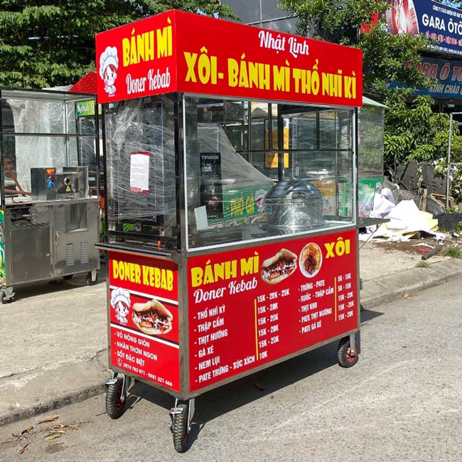 Xe bán xôi bánh mì Thổ Nhĩ Kỳ Nhật Linh 1m6