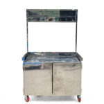 Xe bánh mì Hamburger Foodstand 90cm màu cam