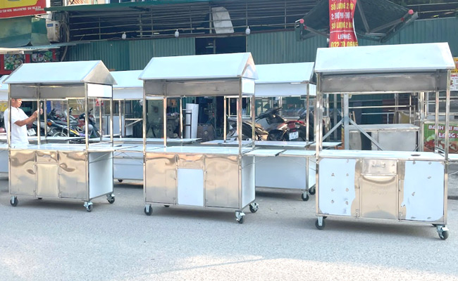 Điểm danh 10+ mẫu xe bánh mì inox HOT HIT nhất hiện nay