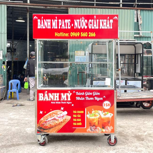 Xe bánh mì pate-nước giải khát 1m2