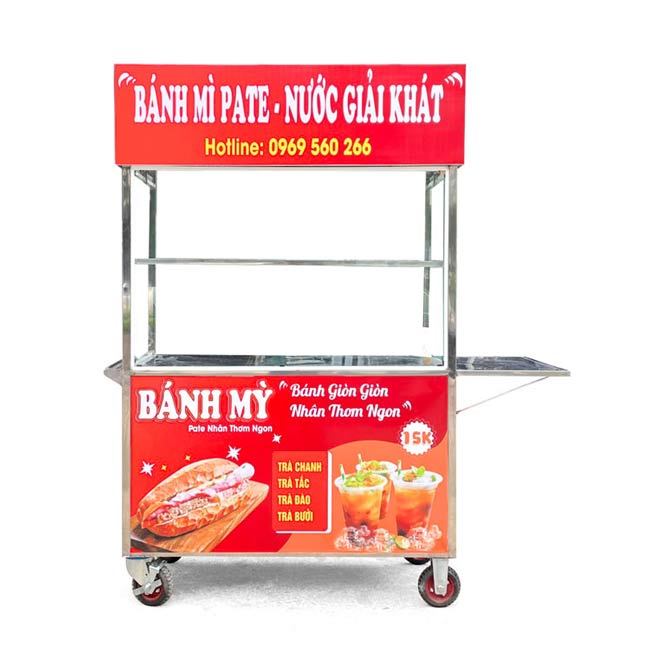 Xe bánh mì pate-nước giải khát 1m2