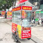 Xe đẩy bán bánh mì Pate mái chùa 1m5