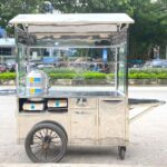 Xe đẩy bán bánh mì Pate mái chùa 1m5