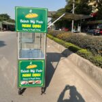 Xe đẩy bán bánh mì pate Nam Định 1m2 xanh lá