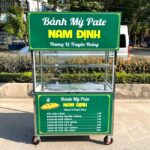 Xe đẩy bán bánh mì pate Nam Định 1m2 xanh lá