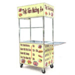 Xe đẩy bán bánh mì thịt xiên nướng A+ 90cm