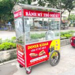 Xe đẩy bán bánh mì Thổ Nhĩ Kỳ Xôi 1m6 mái chùa