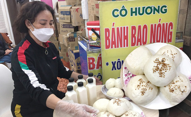 bán bánh bao dạo