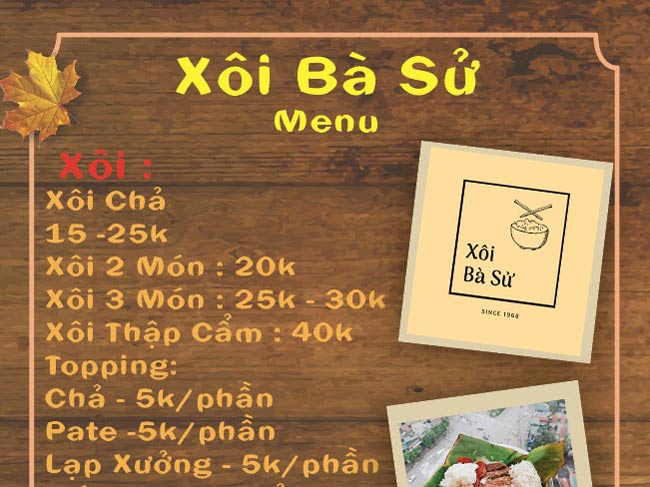 Thiết kế menu thu hút