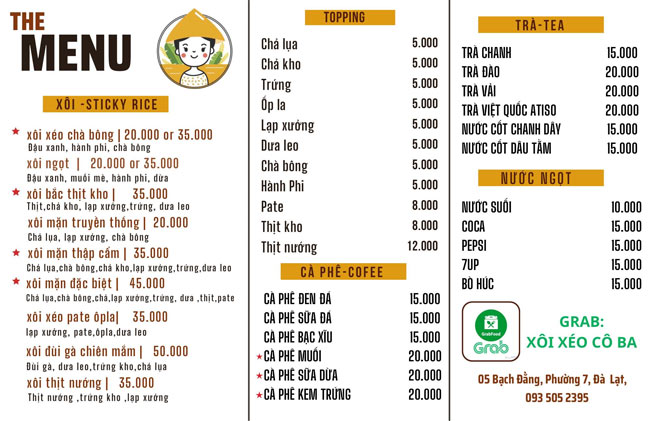 Tạo thực đơn thu hút