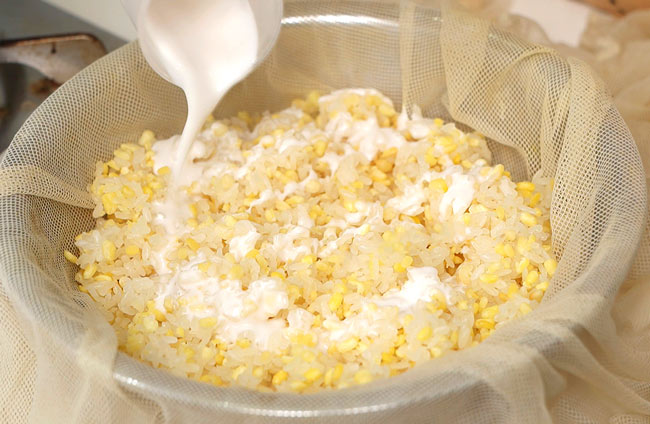 Trộn nước cốt dừa