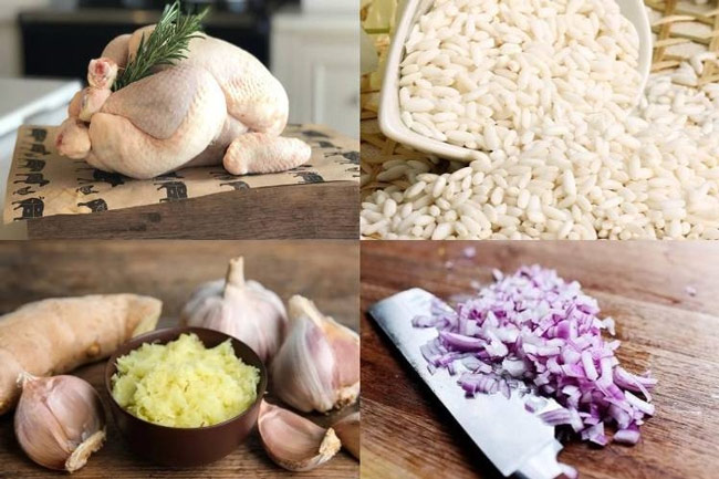 Nguyên liệu nấu xôi gà