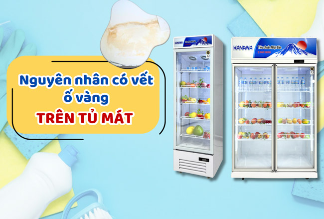 Nguyên nhân tủ mát có vết ố vàng
