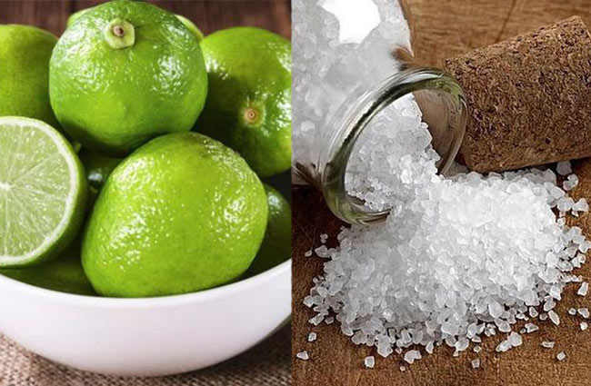Sử dụng muối + chanh