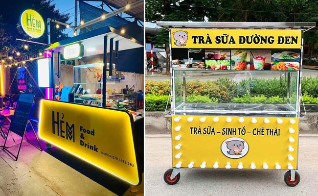Gợi ý các mẫu đèn led trang trí xe trà sữa Đẹp, Thu hút khách