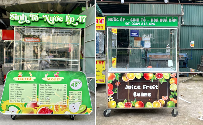 Dịch vụ đóng xe bán sinh tố theo yêu cầu, chi phí tiết kiệm