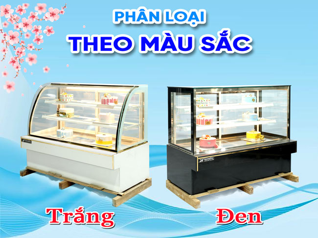 Phân loại tủ bánh kem theo màu sắc