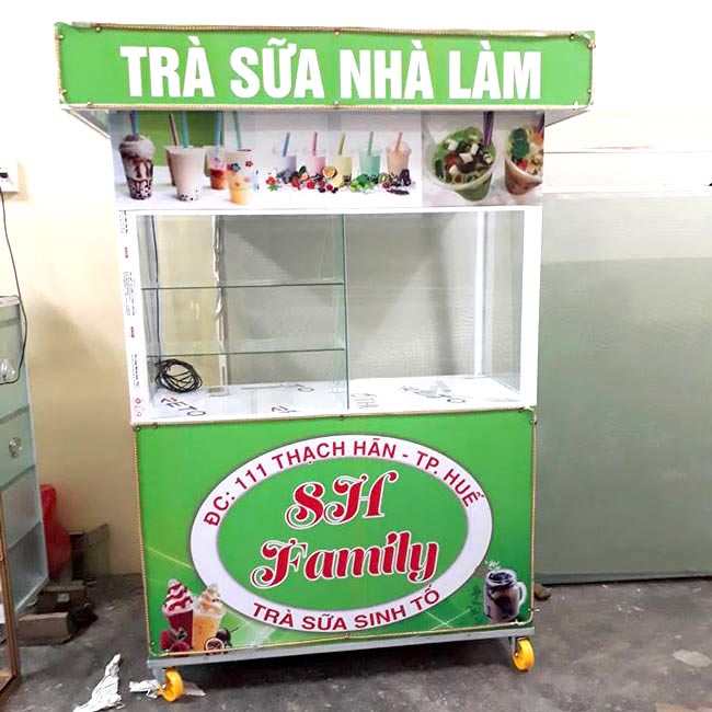 Tủ trà sữa nhà làm