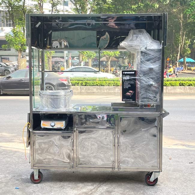 Xe bán bánh mì Doner Kebab – Xôi 1m6 màu vàng