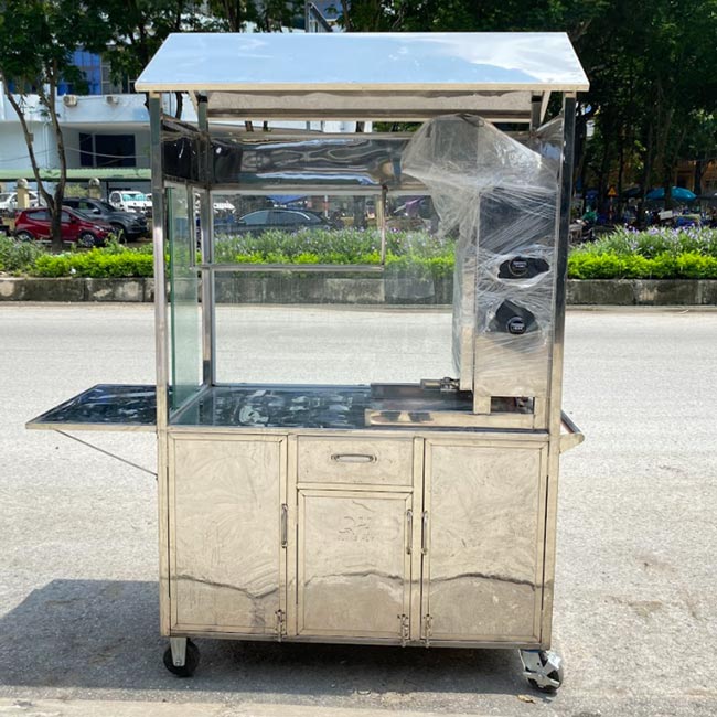 Xe bánh mì heo quay da giòn 1m2 sau