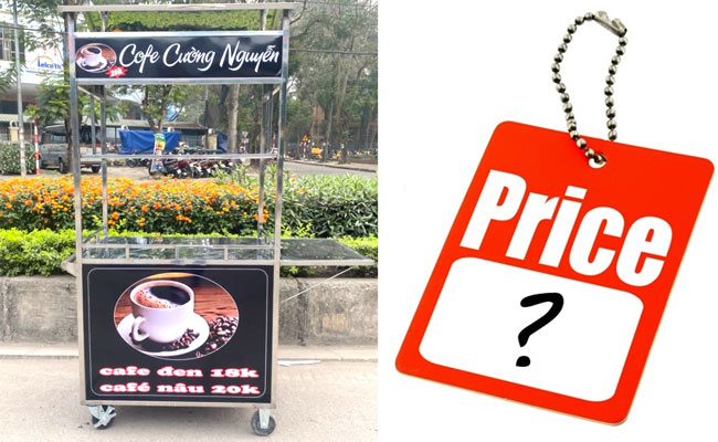 Xe bán cafe mang đi giá bao nhiêu?