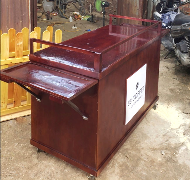 Xe bán hàng gỗ giá rẻ 