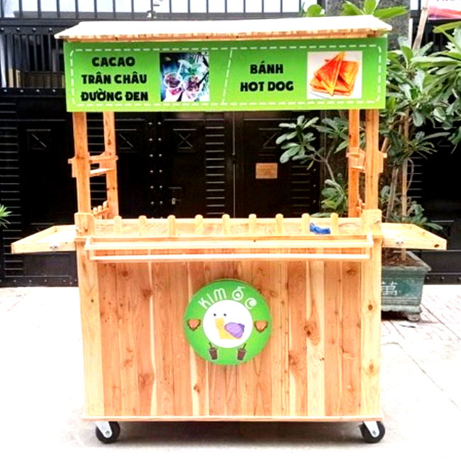 Xe trà sữa gỗ