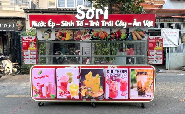xe bán trà sữa Cần Thơ