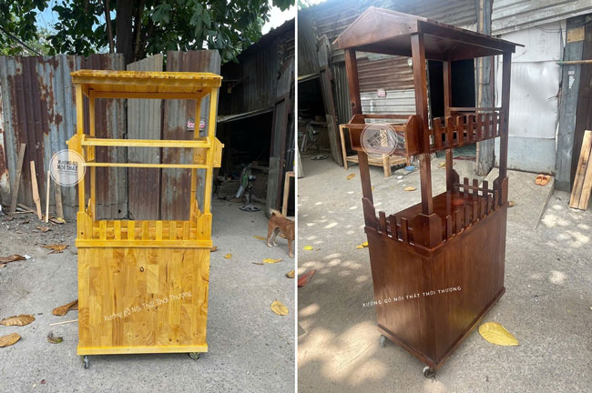 Xe trà sữa gỗ Xưởng Gỗ Nội Thất Thời Thượng