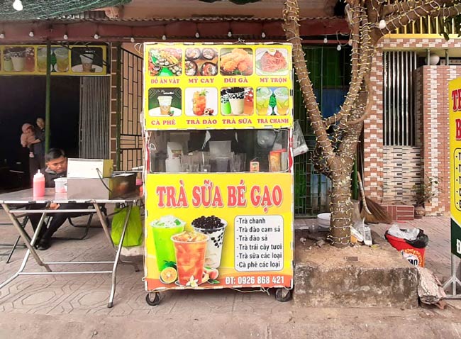 Xe bán trà sữa giá rẻ